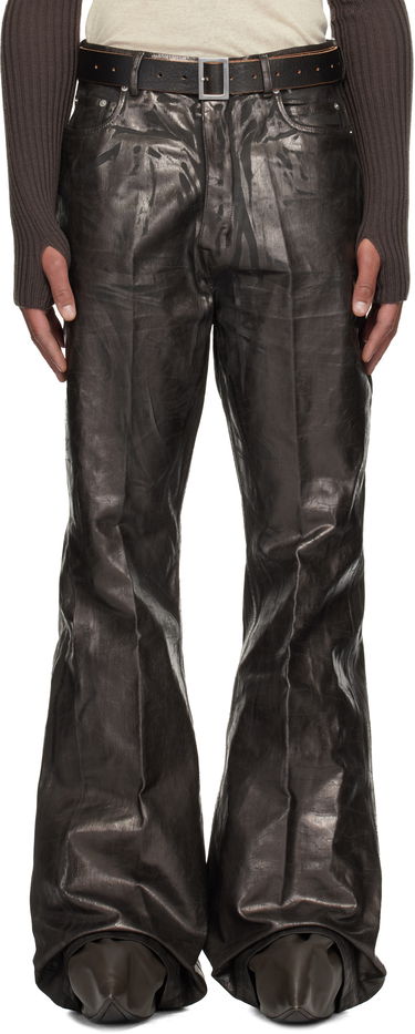 Jeans Rick Owens Concordians Bolan Waxed Flared Jeans Ruskea | RR02E1335 BZMC, 0