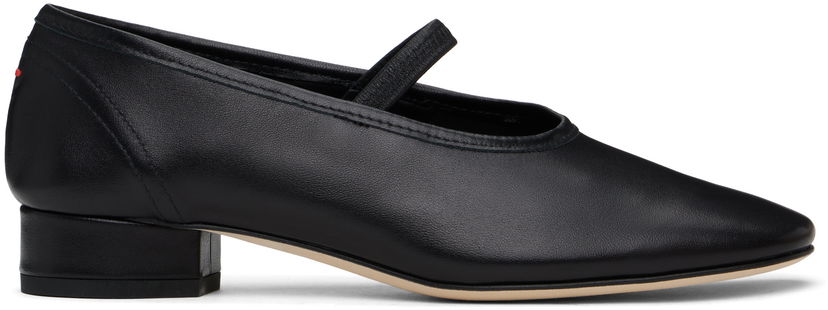Mekko Aeyde Aeyde Pippa Leather Ballerina Flats Musta | A11-FL-GLVR25RO126-FW24-800-007