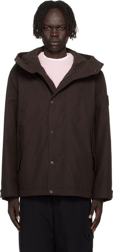Parka Stone Island Stone Island Weatherproof Cotton Canvas Short Parka Ruskea | K2S15 4100105 S00F1, 0