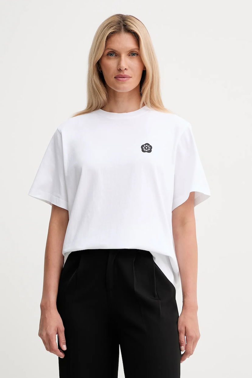 T-paita KENZO Kenzo Cotton Boke Flower T-Shirt Valkoinen | FF52TS5524SO
