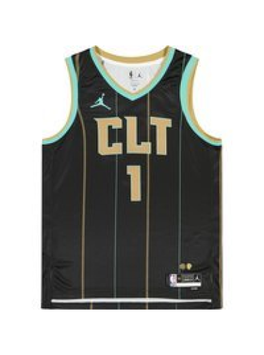 Jersey Jordan NBA Lamelo Ball Charlotte Hornets City Edition Swingman Jersey Musta | DO9587-011