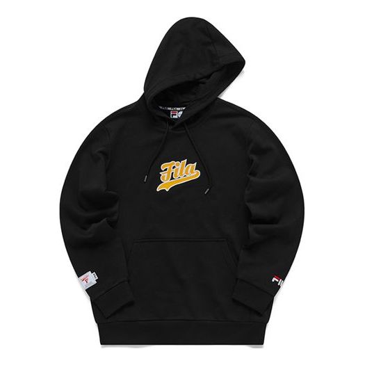 Huppari FILA Fusion Embroidered Logo Knit Hoodie Musta | T11M112205F-BK