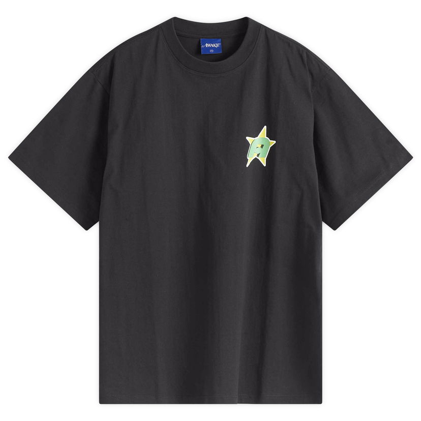 T-paita Awake NY Awake NY Star A Logo T-Shirt, Size Large Musta | AWK-SP25-TS010-BLK