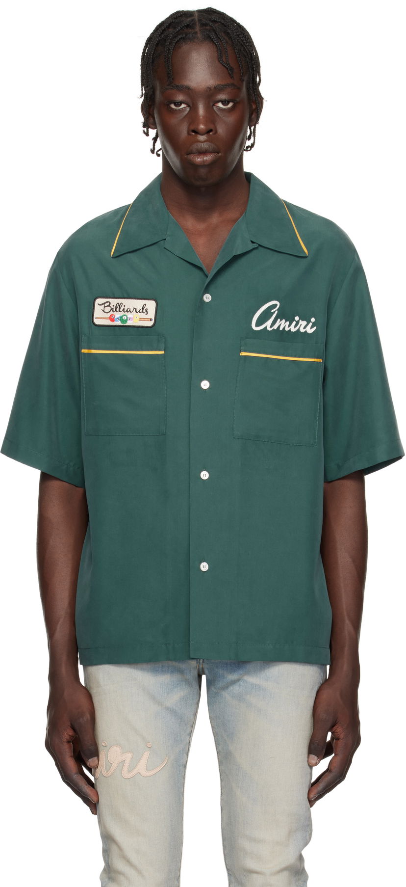 Paita AMIRI 'Billiards Club' Camp Shirt Vihreä | AMSTCA1071