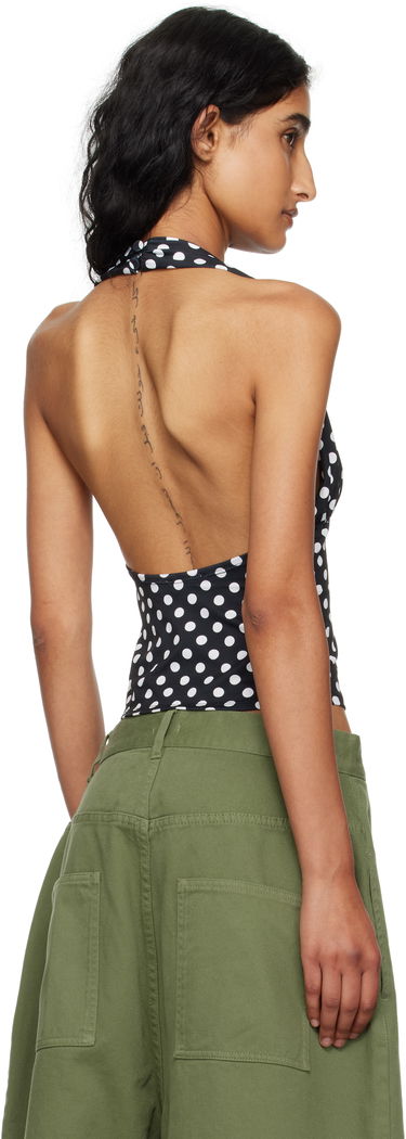 Tankkitoppi Miaou Miaou Mathilde Polka Dot Halter Top Musta | 7189VISBWP, 2