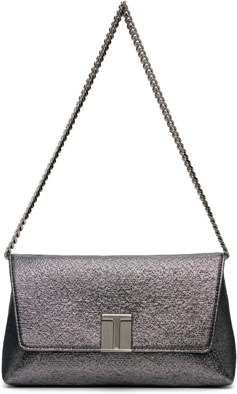 Käsilaukku Tom Ford TOM FORD Mini Nobile Hammered-Effect Fabric Bag Metallinen | L1886-TSY054A