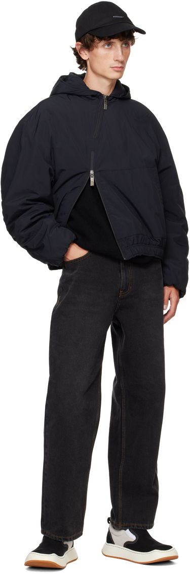 Puffer takki ADER ERROR Hooded Asymmetrical Zip Jacket Musta | BN01FWJK1302BK, 3