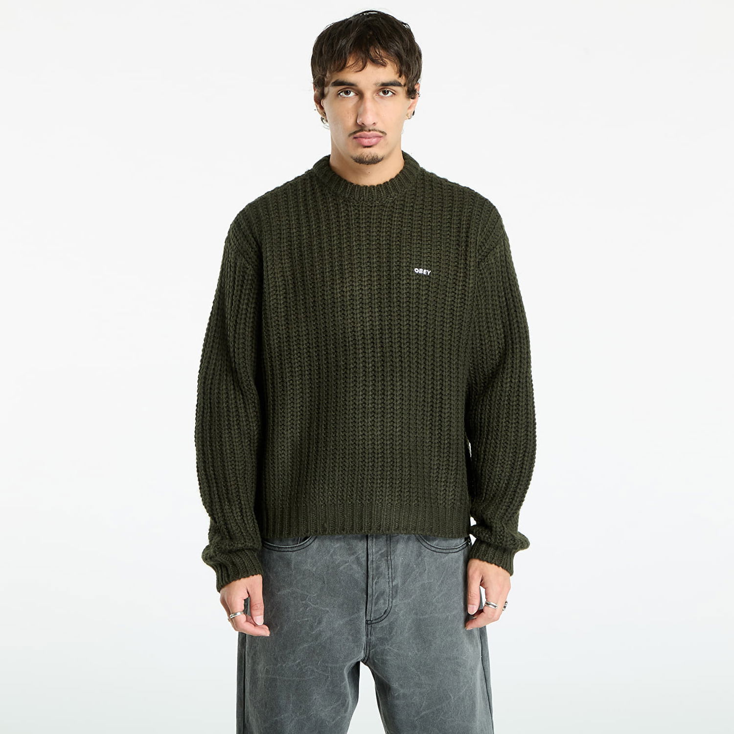 Villapaita OBEY OBEY Bold Chunky Sweater Vihreä | 151000108-RSI, 0