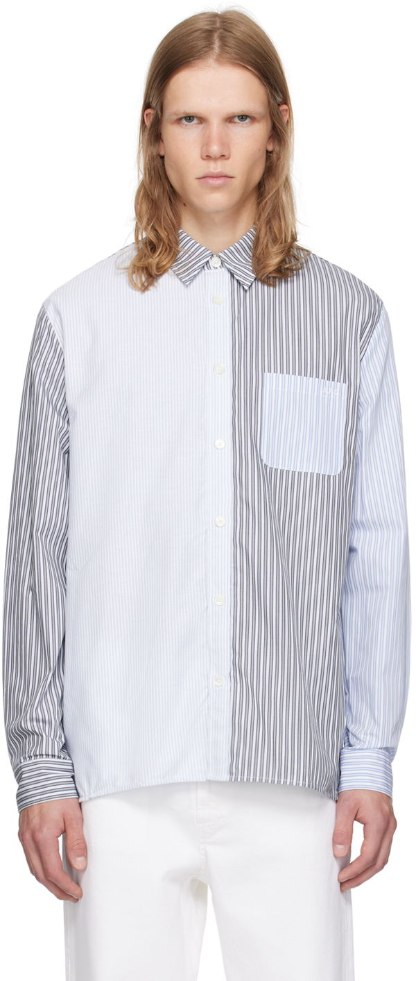 Paita A.P.C. Blue Erwann Shirt Metallinen | COGUH-H12602