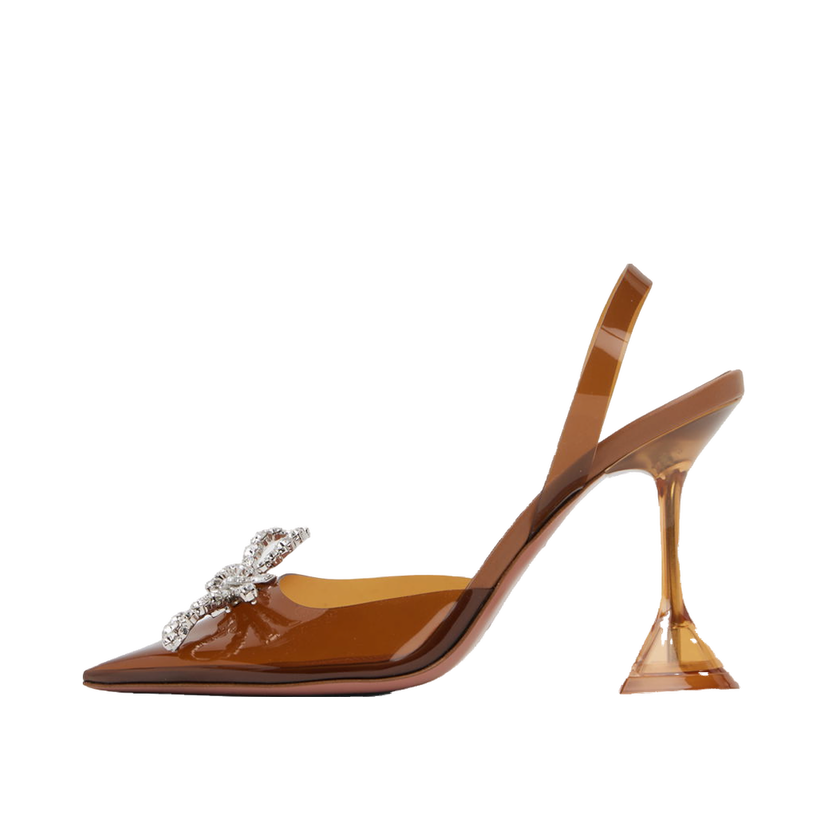Tennarit ja kengät Amina Muaddi Exclusive Rosie Slingback Heels with Crystal Embellishment Ruskea | ROSIE GLASS SLING CL PVC