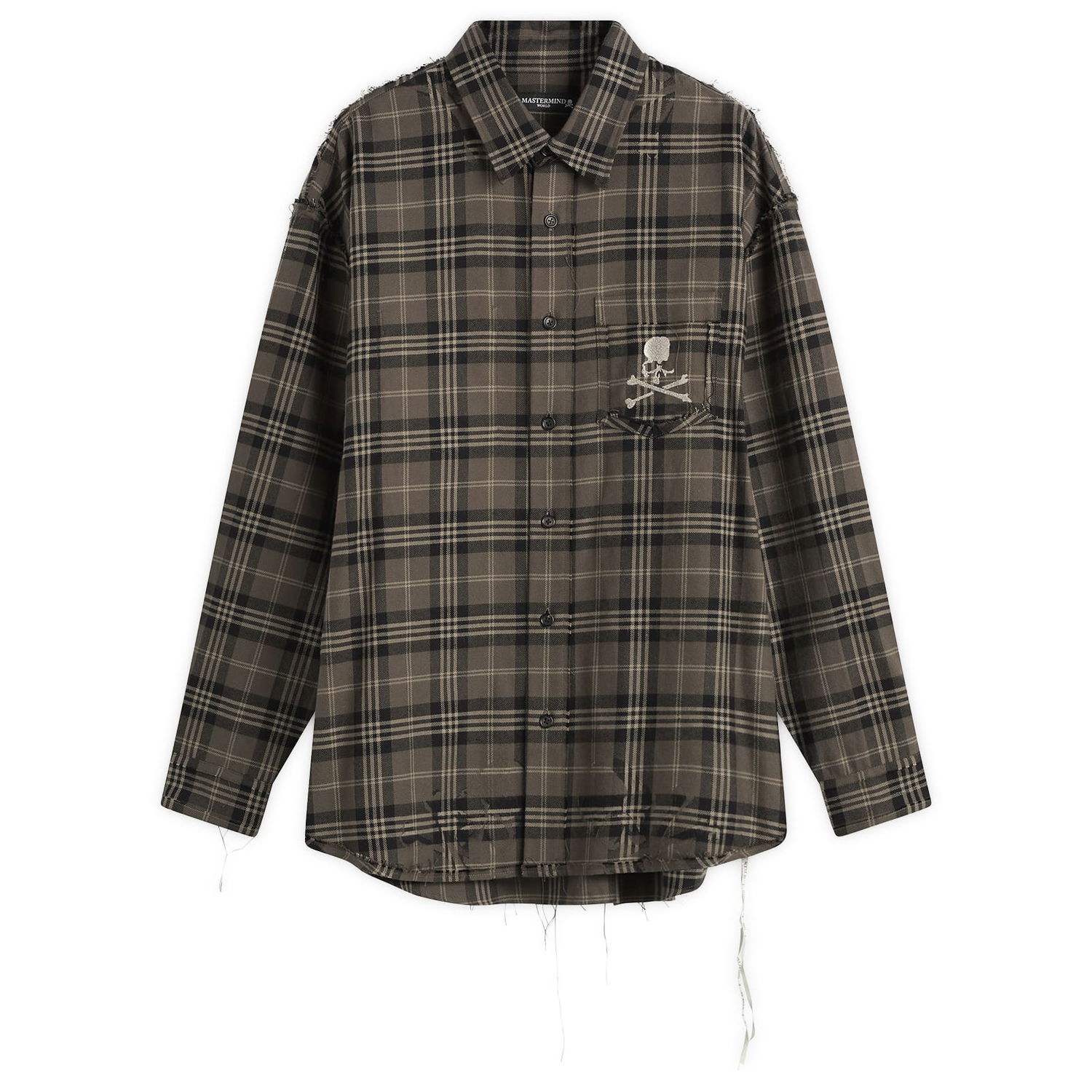 Paita Mastermind WORLD MASTERMIND WORLD Reversible Raw Edge Plaid Shirt Monivärinen | MW25S15-SH007-026, 0