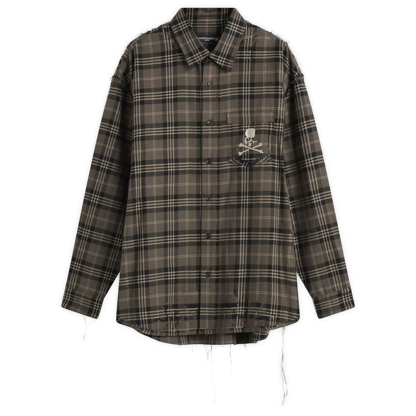 Paita Mastermind WORLD MASTERMIND WORLD Reversible Raw Edge Plaid Shirt Monivärinen | MW25S15-SH007-026