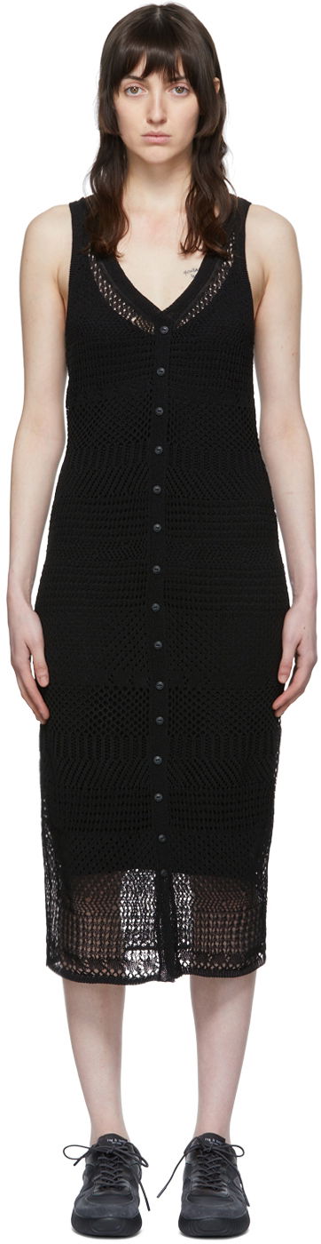 Mekko rag & bone Rag & Bone Knit Midi Dress Musta | WAS22P0135213