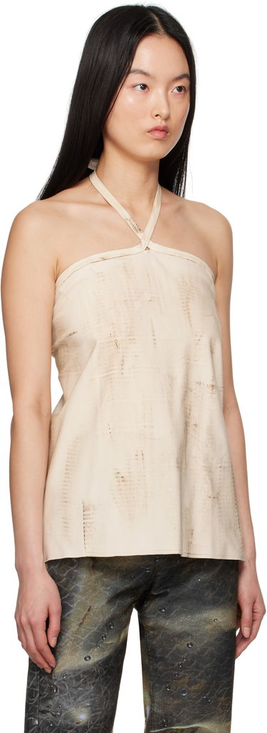 Tankkitoppi Serapis Serapis Tar-Painted Halter Top Beige | SS25_HT_3, 1