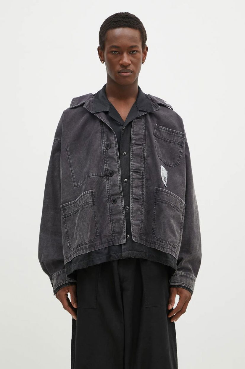 Takki Maison MIHARA YASUHIRO Maison MIHARA YASUHIRO Double Layered Longsleeve Shirt Musta | J13SH184