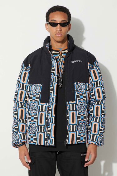 Puffer takki Marcelo Burlon Optical Cross Block Puffer Jacket Musta | CMEJ001F23FAB0023310, 0