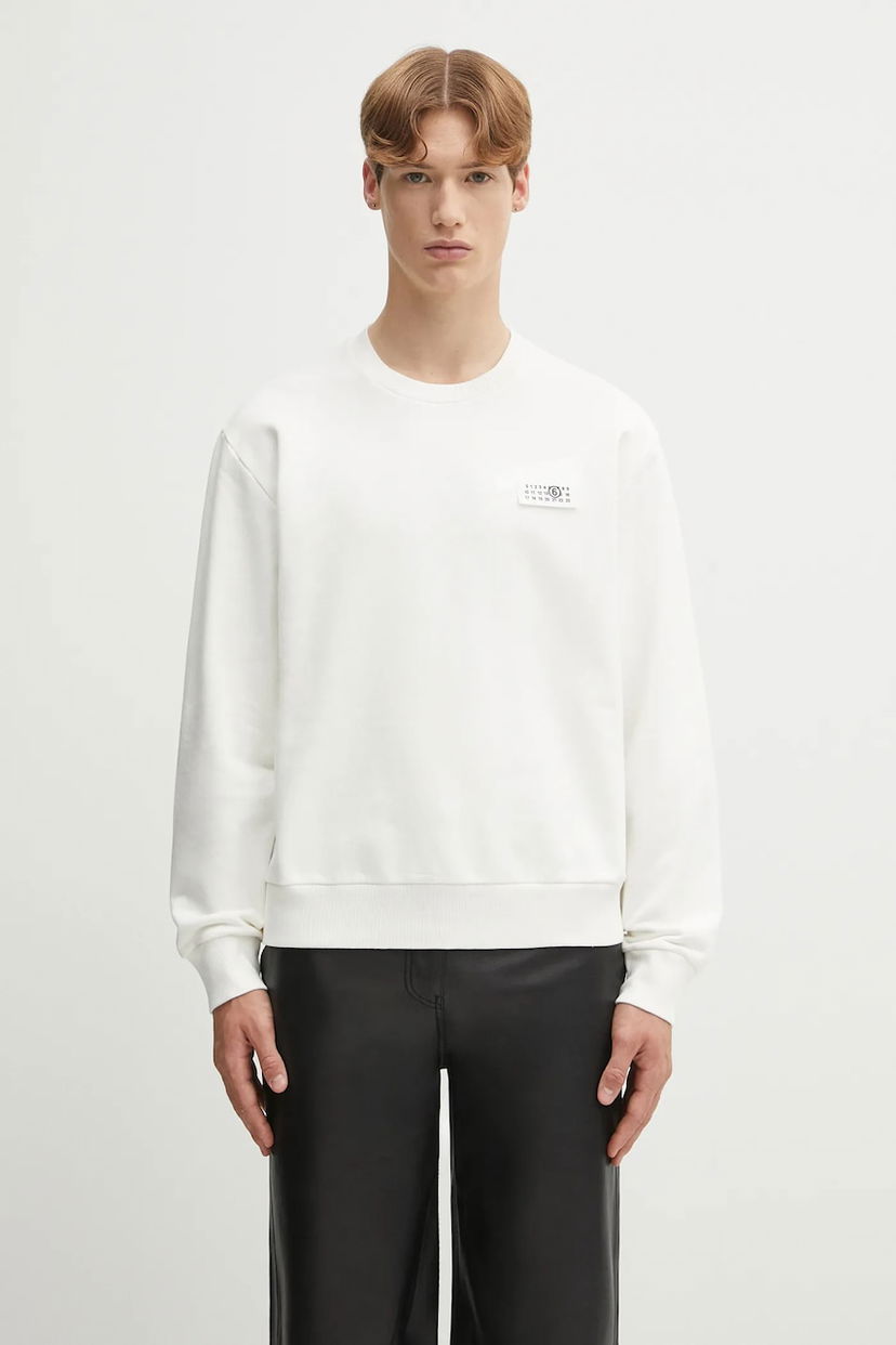 Huppari Maison Margiela MM6 Maison Margiela Print Sweatshirt Valkoinen | SH2GU0025.M25024.101
