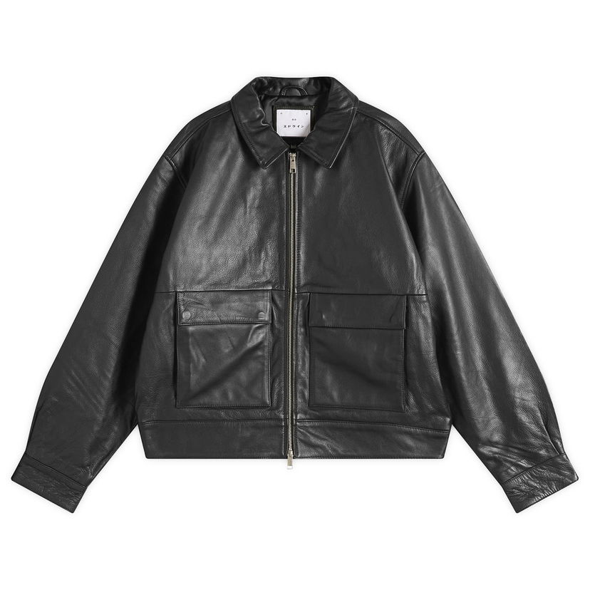 Takki EDWIN Dogma Leather Jacket, Size Large Musta | I035716-8900