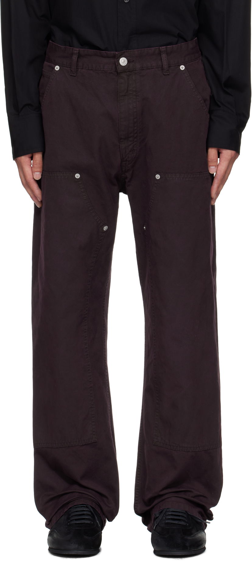 Cargo housut Maison Margiela MM6 Maison Margiela 5-Pocket Carpenter Pants Violetti | SH2LA0044 S78548