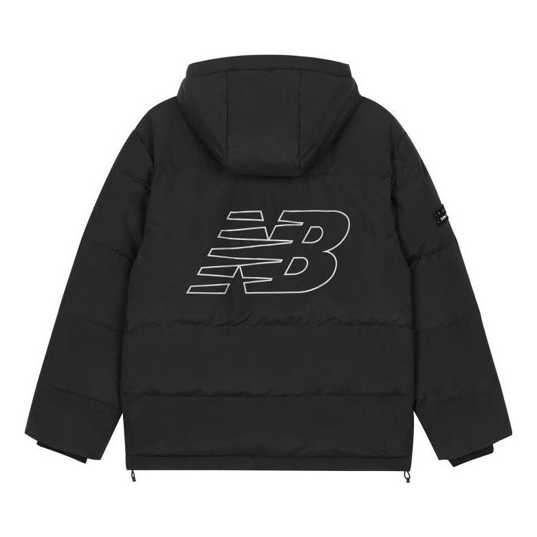 Puffer takki New Balance Logo Winter Down Jacket Musta | AMJ33339-BK