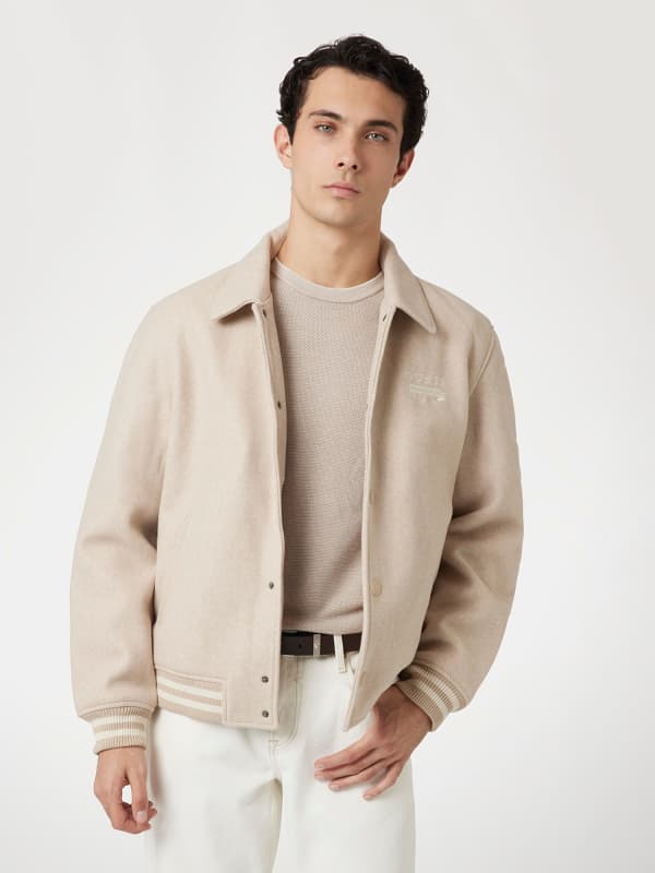 Bomber-takki GUESS Soft Bomber Jacket Beige | M4BL29WGJ72