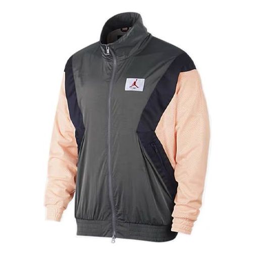 Tuulitakki Jordan Jordan Flight Casual Long Sleeve Stand Collar Jacket Vihreä | AO0556-272