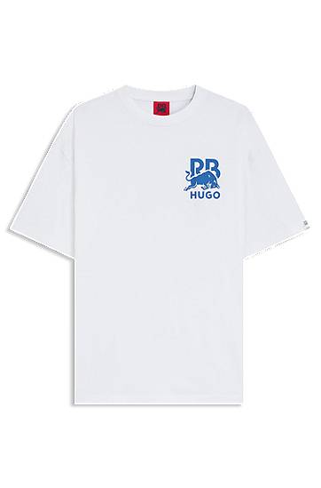T-paita BOSS RB cotton T-shirt with bull-graphic logo Valkoinen | 50549307