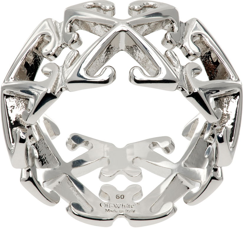Sormus Off-White Silver Arrow Ring Harmaa | OMOC07BC99MET0017200