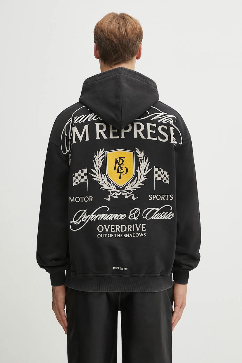Huppari Represent Clo Crest Hoodie Musta | MLM41067.06
