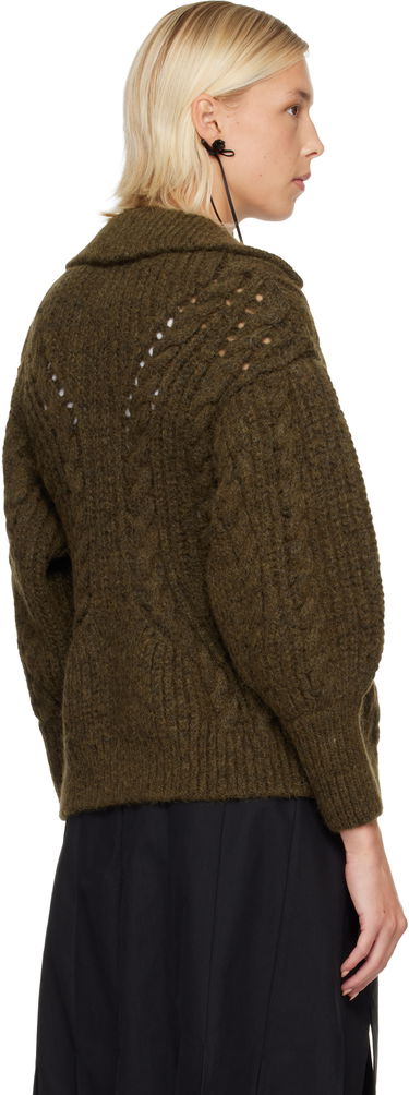 Villapaita Simone Rocha Simone Rocha Sculpted Chunky Knit Chain Detail Cardigan Vihreä | MZMK1E 0665, 2