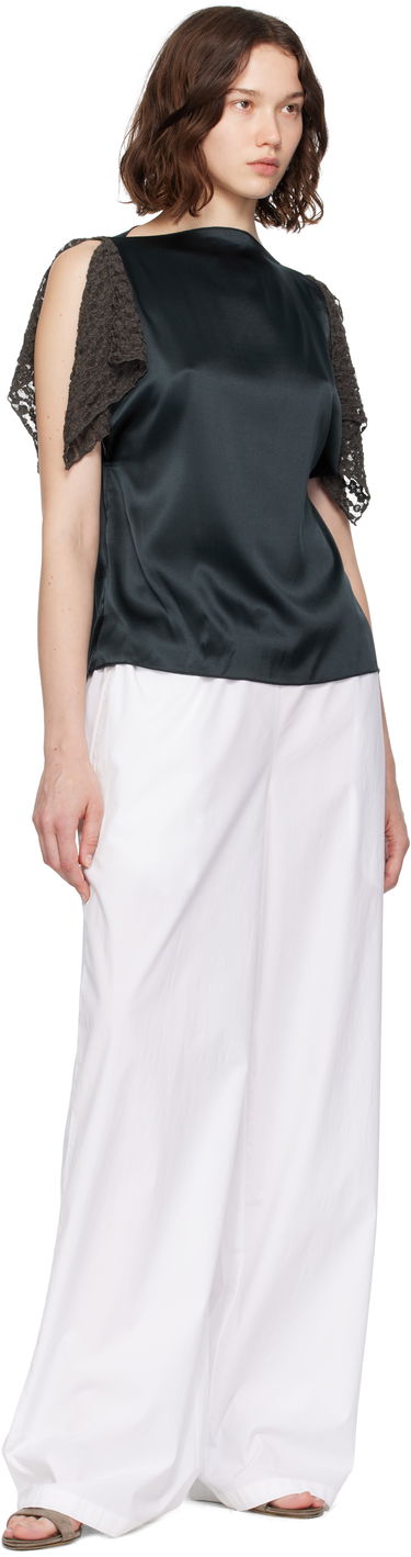 Tankkitoppi Baserange Baserange Olin Silk Blouse with Lace Sleeves Vihreä | TOOL-SS-SU25, 3