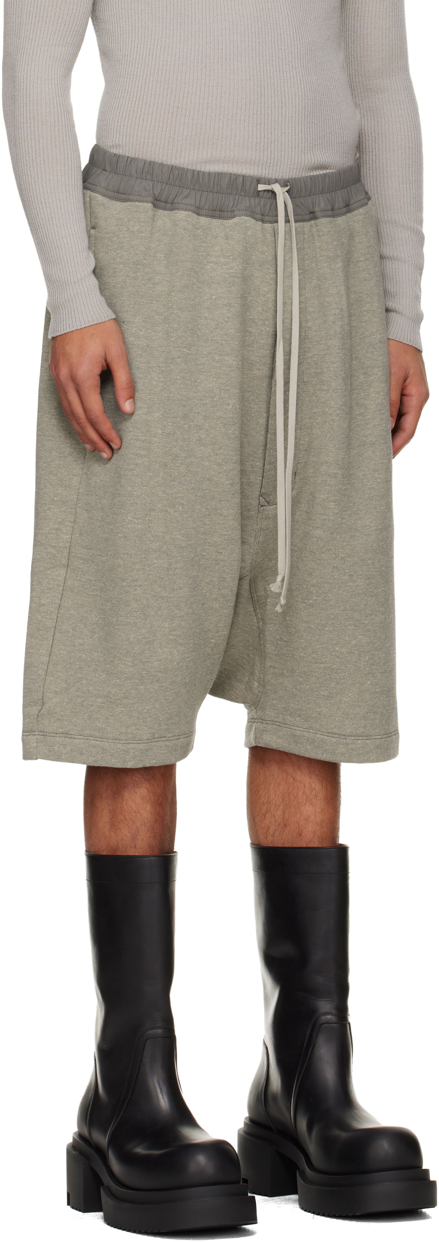 Shortsit Rick Owens DRKSHDW Concordians Drawstring Pods Shorts Harmaa | DU02E7380 FGM, 1