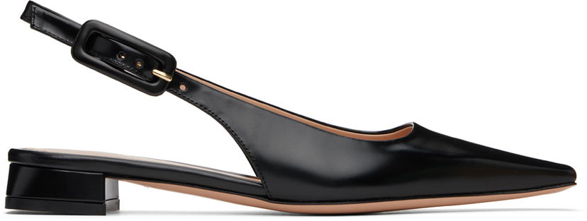 Tennarit ja kengät Gianvito Rossi Lindsay 20 Slingback Ballerina Flats Musta | G95470-20RIC-TOK