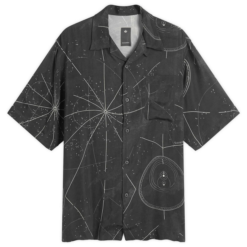 Paita Maharishi Maharishi Celeste Vacation Shirt, Size Large Musta | 1455-BLK