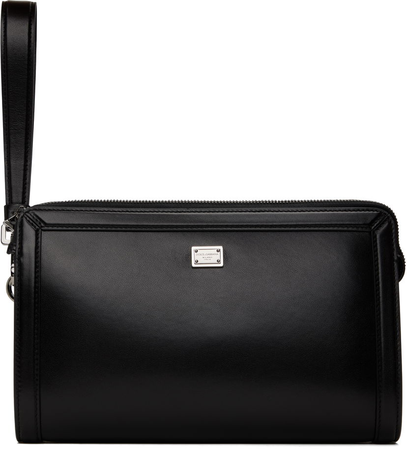Lompakko Dolce & Gabbana Calfskin Wristlet Pouch Musta | BM2330AV956