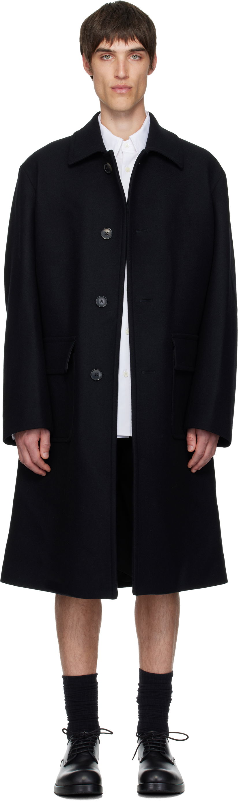 Takit Dries Van Noten Dries Van Noten Wool Coat Musta | 252-020209-2216