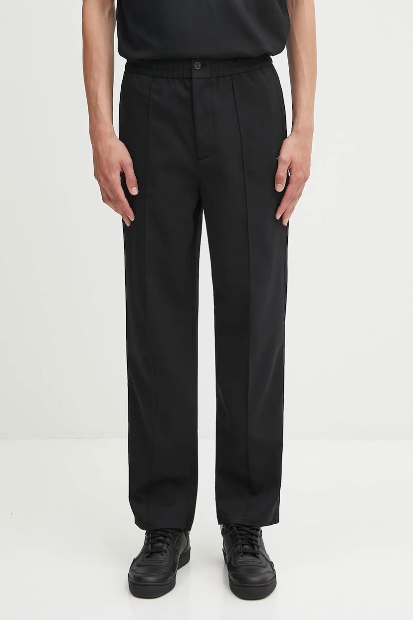 Housut Filling Pieces Filling Pieces Coach Twill Wool Pants Musta | 422550500247