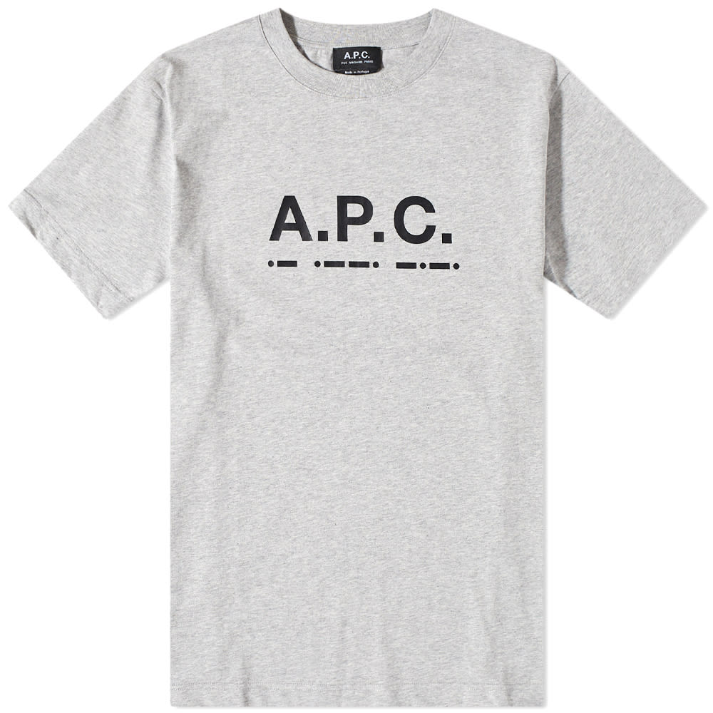 T-paita A.P.C. Sven Morse Code Logo Tee Harmaa | CODEU-M26199-PLA, 0