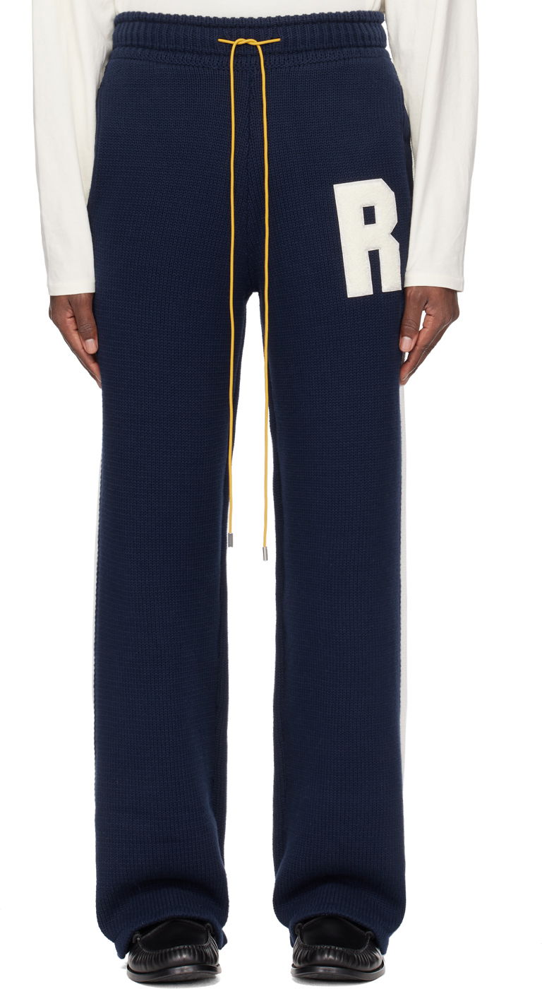 Verryttelyhousut Rhude Knit Lightning Trousers Tummansininen | RHPS24PA09504364