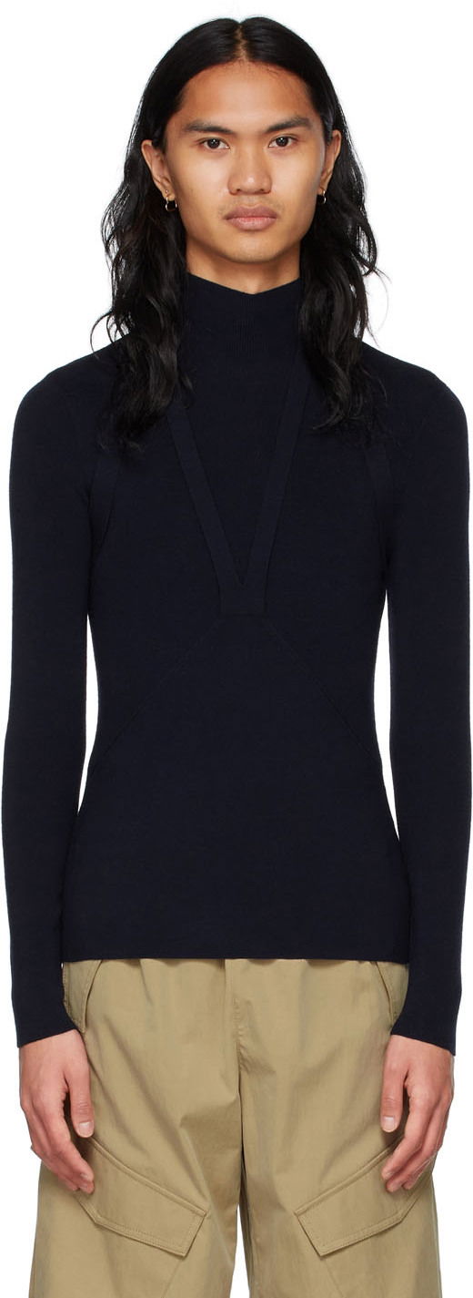 Villapaita Dion Lee Wool Turtleneck Tummansininen | C7062S22
