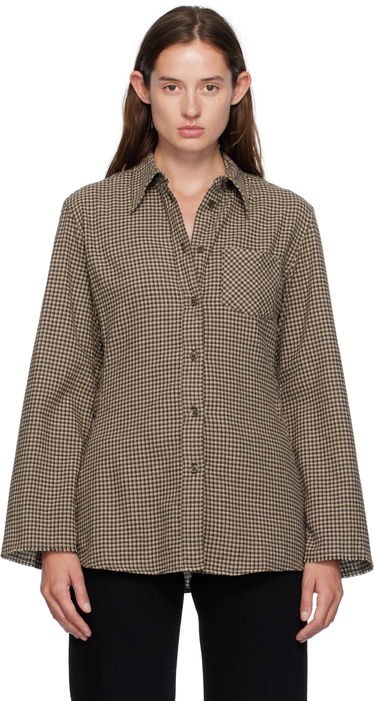 Paita OUR LEGACY Our Legacy Daisy Check Button-Down Shirt Ruskea | W4252DE, 0