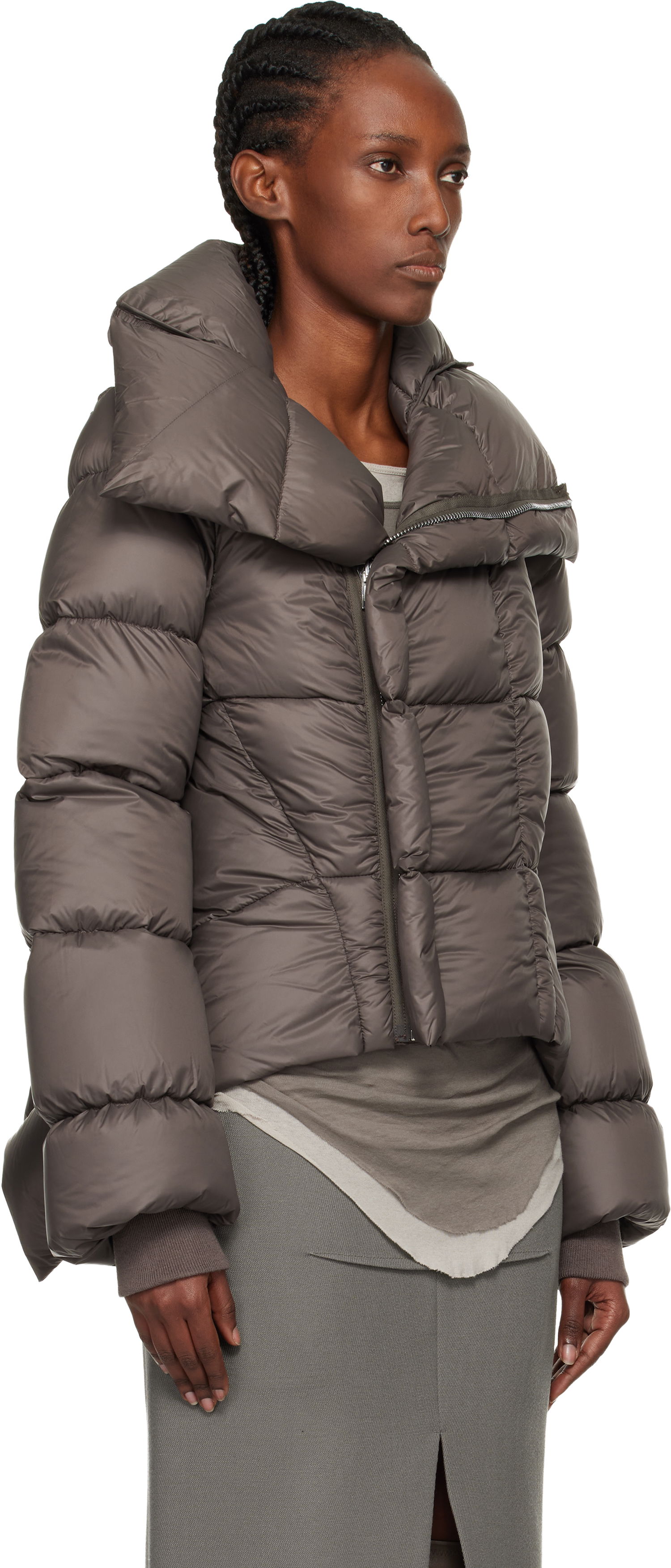 Puffer takki Rick Owens Concordians Naska Duvet Down Jacket Ruskea | RP02E4746 NPD3, 1