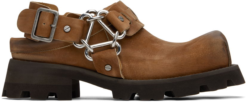 Vaatteet Acne Studios Acne Studios Leather Buckle Mules Ruskea | BD0342-