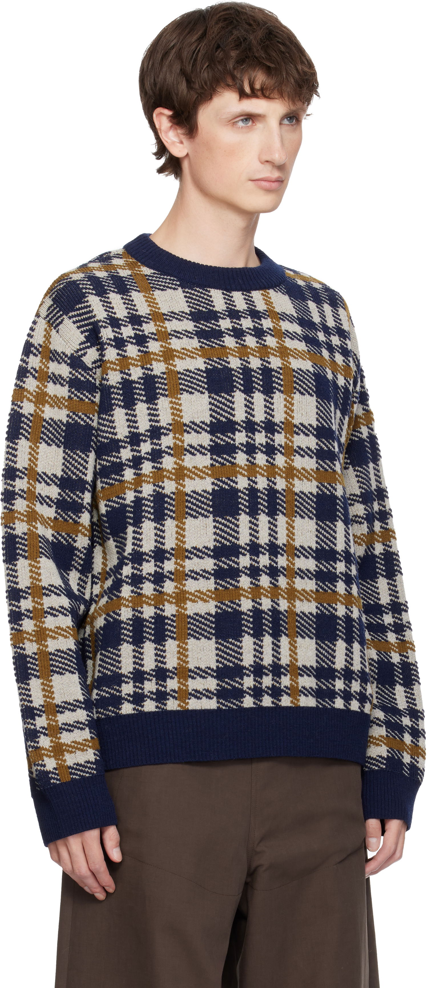 Villapaita Dries Van Noten Dries Van Noten Check Crewneck Sweater Monivärinen | 252-021219-2727, 1