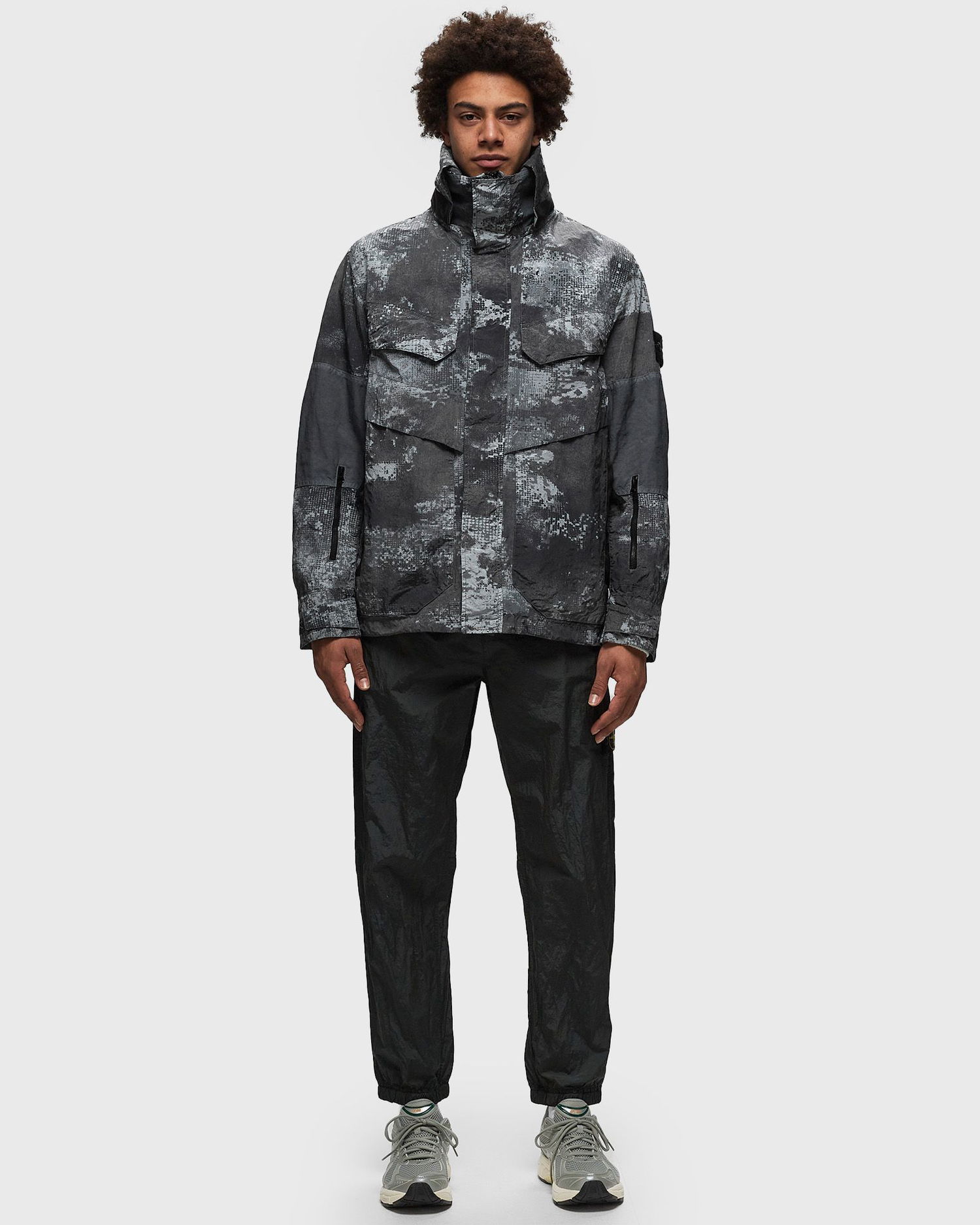 Takki Stone Island Dissolving Grid Jacket Harmaa | 8015438E1, 1