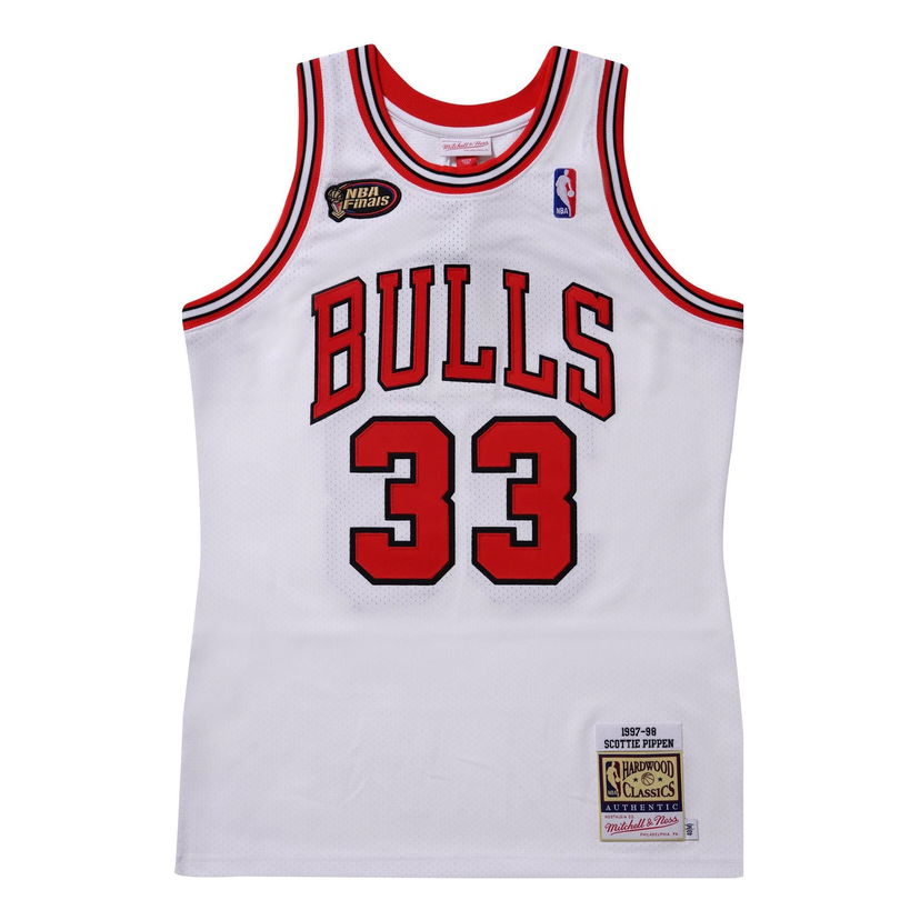 Jersey Mitchell & Ness Chicago Bulls Pippen #33 Basketball Jersey Valkoinen | AJY44952-CBU97SPIWHIT