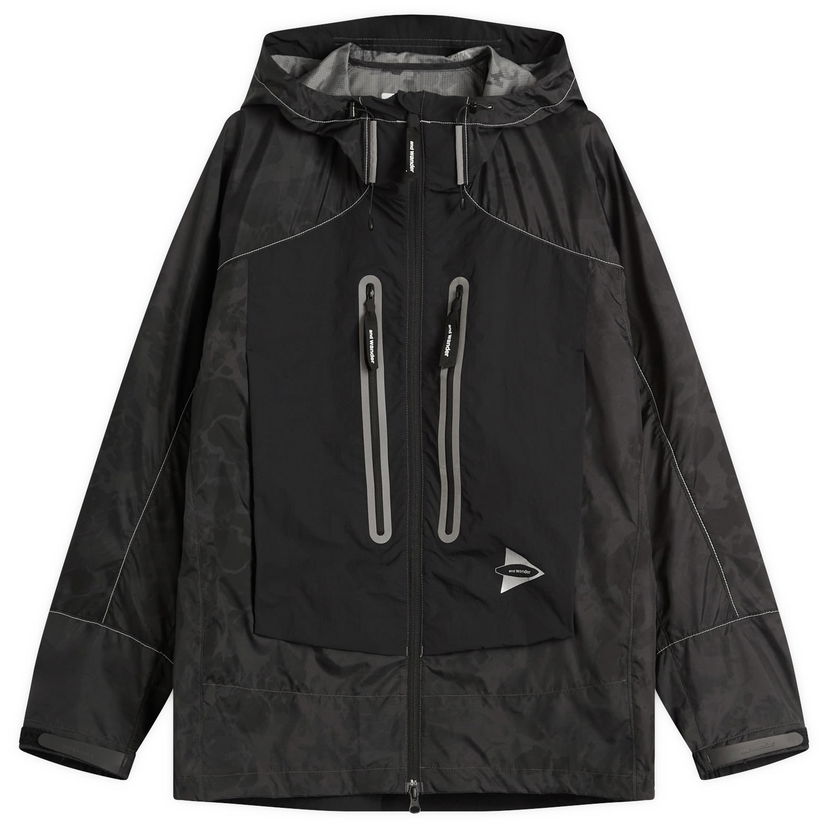 Takki and wander and wander Collaboration Nylon Print Jacket, Size Large Musta | 5745121523-022