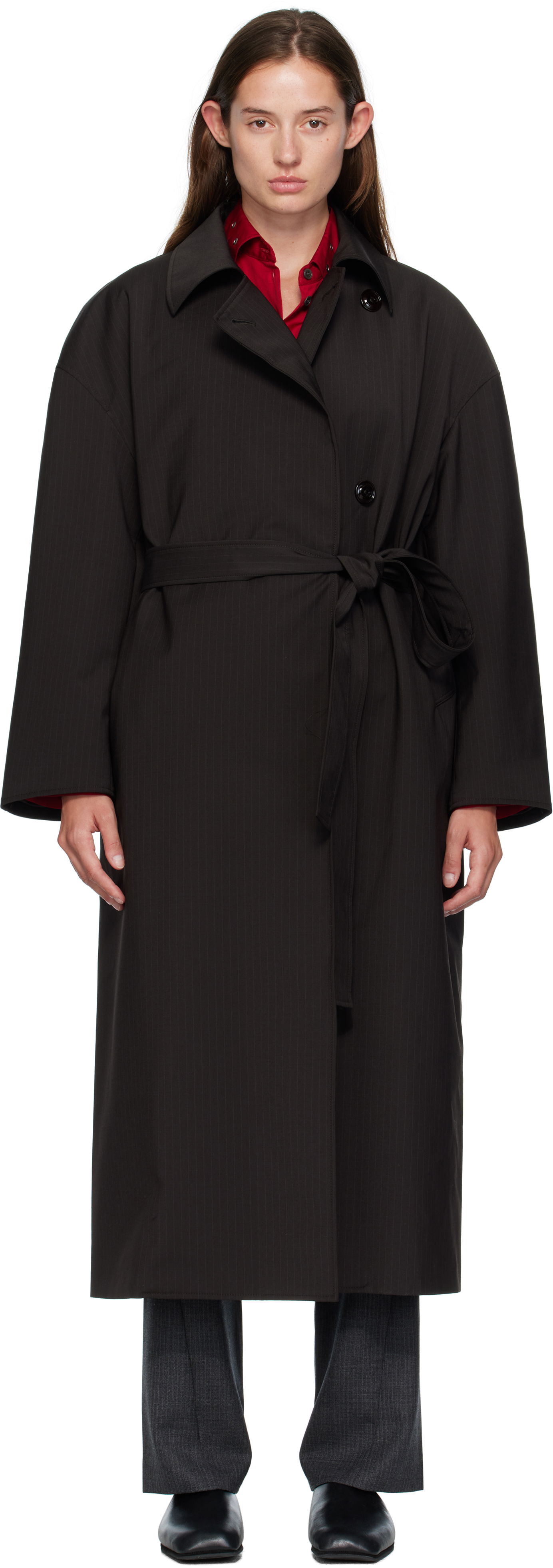 Takit OUR LEGACY OUR LEGACY Pinstripe Court Coat Musta | W4251CC, 0