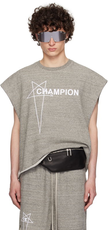 Tankkitoppi Rick Owens Rick Owens Champion Edition Micro Tatlin Tank Top Harmaa | CM01E1667 CHMJ JERSEY, 0
