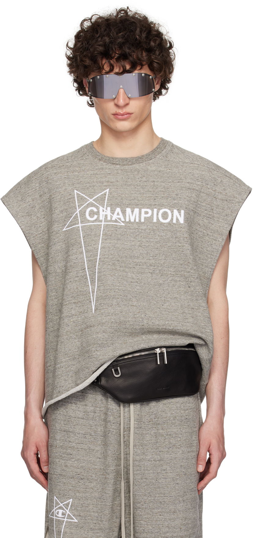 Tankkitoppi Rick Owens Rick Owens Champion Edition Micro Tatlin Tank Top Harmaa | CM01E1667 CHMJ JERSEY